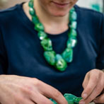 Holly Clifford at work. Yorkshire Artspace 2020